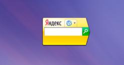 Yandex search widget on Windows 7 desktop
