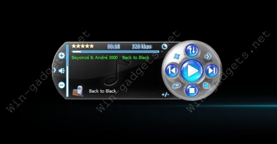 Gadget WMP Gadget - media player on your desktop.
