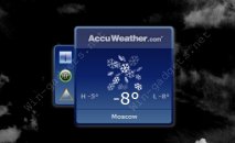 Accu Weather gadget on Windows OS.