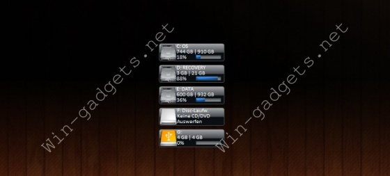 HDD Overview - desktop gadget.