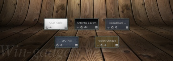 Online radio gadget for Windows 7