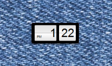 Manmade flipp clock - flip clock with date on the desktop.
