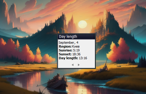 Day length widget